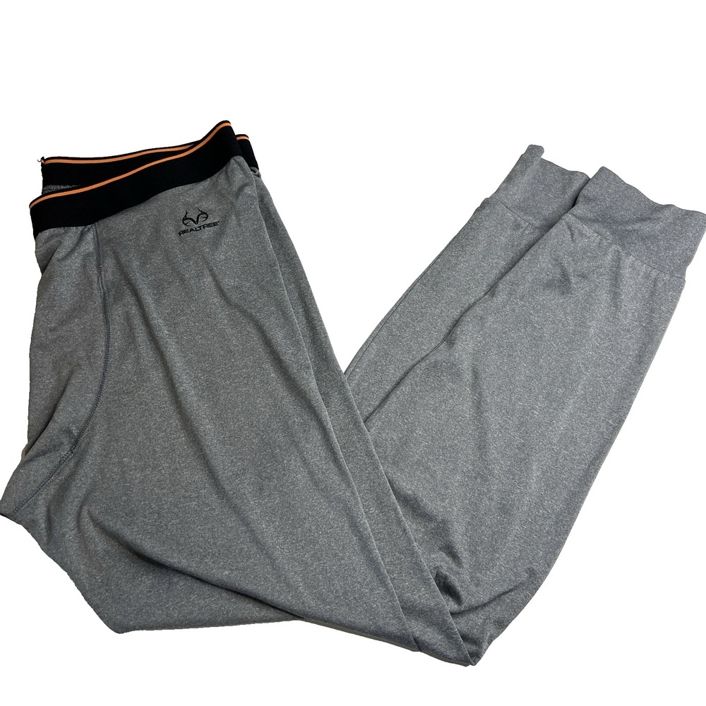 Real‎ Tree Men Grey Compression Pant Joggers L Hunting Outdoor Camping Comfort